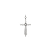 Sword Cross Pendant (Silver) front - Popular Jewelry - New York