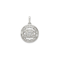 Third Eye Chakra Round Pendant (Silver) front - Popular Jewelry - New York