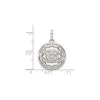 Third Eye Chakra Round Pendant (Silver) scale - Popular Jewelry - New York