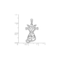 Vined Cat Cut-Out Pendant (Silver) scale - Popular Jewelry - New York