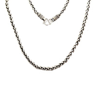 Antique Finish Rope Link Chain (Silver)