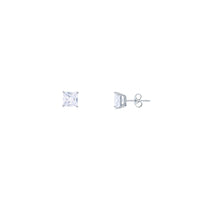 Square Stud Earrings (Silver)