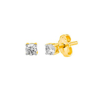Single Diamond Stud Earrings (14K)