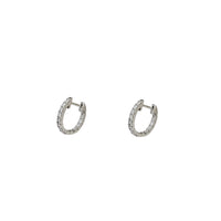 Diamond Inside-Outside Huggie Earrings (14K)