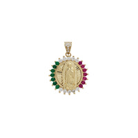 Multi-Color Frame Virgin Guadalupe Pendant (14K)