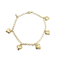 Heart Anklet Bracelet (14K).