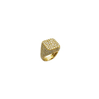Iced-Out Square Diamond Ring (14K)