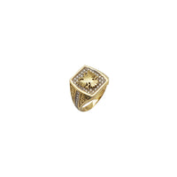 Cubic Zirconia Albanian Eagle Ring (14K)