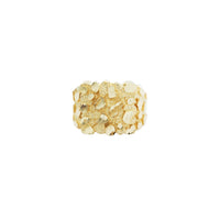 Square Nugget Man Ring (14K)