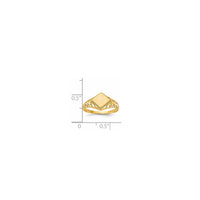 Open Back Square Signet Ring (14K)