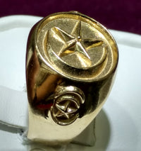 Star and Crescent Men's Ring 14K - Lucky Diamond 恆福珠寶金行 New York City 169 Canal Street 10013 Jewelry store Playboi Charlie Chinatown @luckydiamondny 2124311180