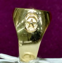 Star and Crescent Men's Ring 14K - Lucky Diamond 恆福珠寶金行 New York City 169 Canal Street 10013 Jewelry store Playboi Charlie Chinatown @luckydiamondny 2124311180