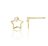 Outline Star Earrings (14K)