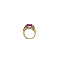Red Star Sapphire Diamond Ring (14K)