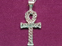 Iced-Out Cubanlink Ankh Pendant Silver - Lucky Diamond 恆福珠寶金行 New York City 169 Canal Street 10013 Jewelry store Playboi Charlie Chinatown @luckydiamondny 2124311180