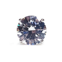Round-Cut Cubic Zirconia Stud (Silver)