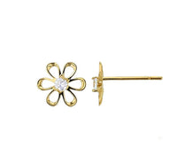 Daisy Flower Stud Earrings (14K)