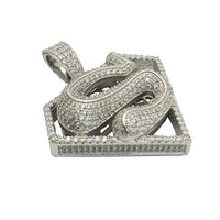 Iced-Out Superman Pendant (Silver)