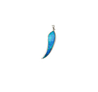Blue Opal Teeth Pendant (Silver)