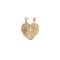 Textured Heart "Te Amo" Partable Pendant (14K)