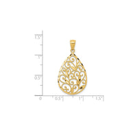 Filigree Teardrop Pendant (14K)
