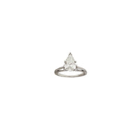 Diamond Teardrop Engagement Ring (14K)