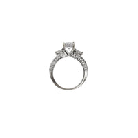 Three Stone CZ Ring 6 (14K)