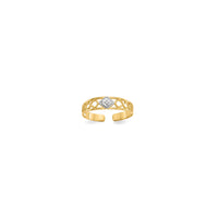 Two Tone Toe Ring (14K)