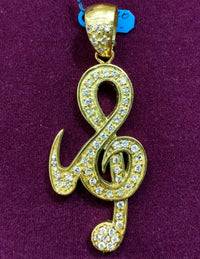 G-Clef Pendant 18K - Lucky Diamond 恆福珠寶金行 New York City 169 Canal Street 10013 Jewelry store Playboi Charlie Chinatown @luckydiamondny 2124311180