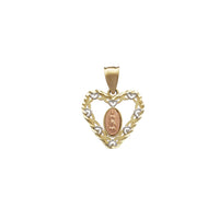 Infinity Heart Frame Virgin Mary Pendant (14K)