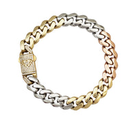 Lightweight Tricolor Monaco Bracelet (14K).