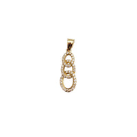 Outlined Triple Oval Shape Pendant (14K)