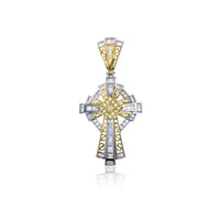 Two-Tone Cross Pendant (14K)