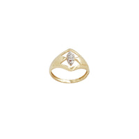 Two-Tone Rhombus Diamond Cut Lady Ring (14K)
