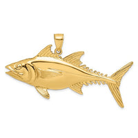 Solid Tuna Fish Pendant (14K)