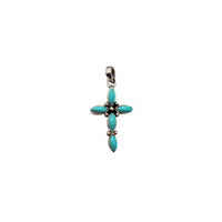 Turquoise Cross Pendant (Silver)