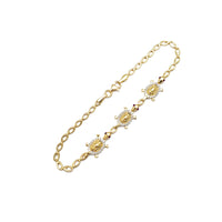 Oval Cable Turtle Bracelet (14K).