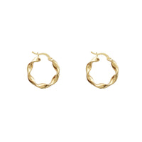Twist Hoop Earrings (14K)