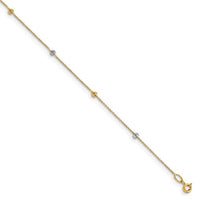 Two-tone Ball Anklet Bracelet (14K)