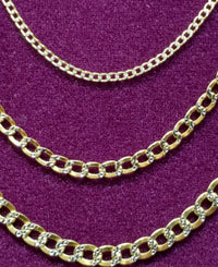 Two-Tone Lightweight Flat-Link Cuban Necklace 10K - Lucky Diamond 恆福珠寶金行 New York City 169 Canal Street 10013 Jewelry store Playboi Charlie Chinatown @luckydiamondny 2124311180