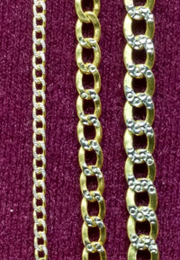 Two-Tone Lightweight Flat-Link Cuban Necklace 10K - Lucky Diamond 恆福珠寶金行 New York City 169 Canal Street 10013 Jewelry store Playboi Charlie Chinatown @luckydiamondny 2124311180