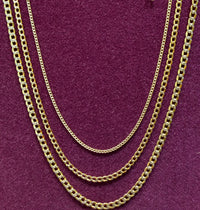 Two-Tone Lightweight Flat-Link Cuban Necklace 10K - Lucky Diamond 恆福珠寶金行 New York City 169 Canal Street 10013 Jewelry store Playboi Charlie Chinatown @luckydiamondny 2124311180