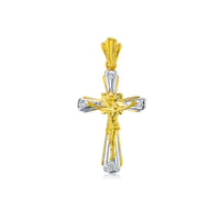 Two-Tone Jesus Cross Pendant (14K)
