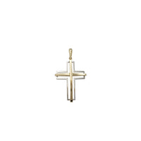 Two Tone Cross Pendant (14K)