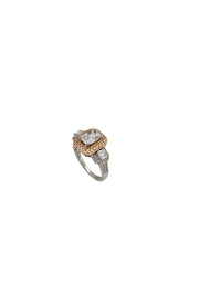 Two-Tone Diamond Engagement Ring (14K)