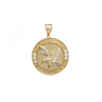 Two Tone Medallion Eagle Pendant (10K)