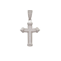 Iced Out Cross Pendant (Silver)