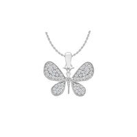 Diamond Butterfly Pendant (14K)