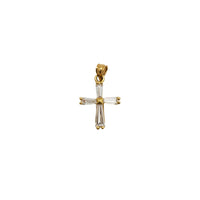 Cubic Zirconia Cross Pendant (14K)