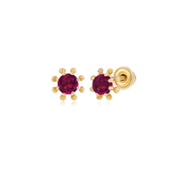 Wheel Stud Earrings (14K)